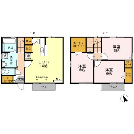 高林様貸家A棟 間取り