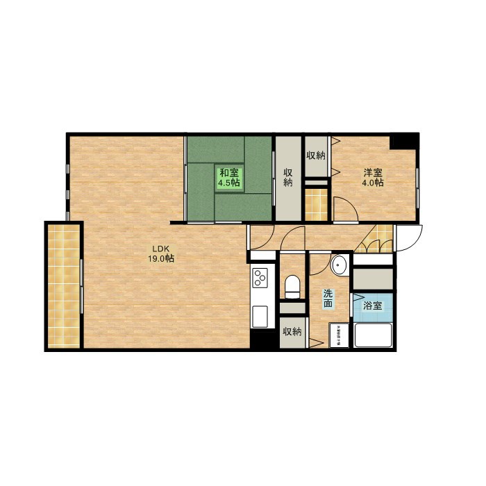 パークビュー四ツ池 305号室 間取り