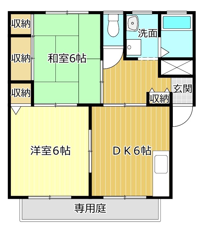 グリーンヒルB 間取り図