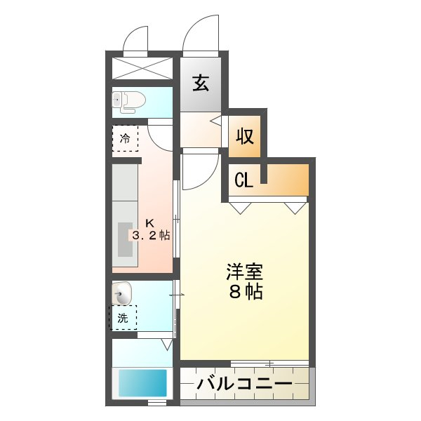 リバーサイド桜坂 301号室 間取り