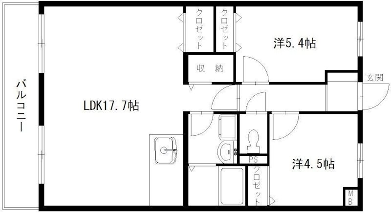 エスペランサAOI 406号室 間取り