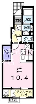 ブライトガーデン新Ⅰ 102号室 間取り