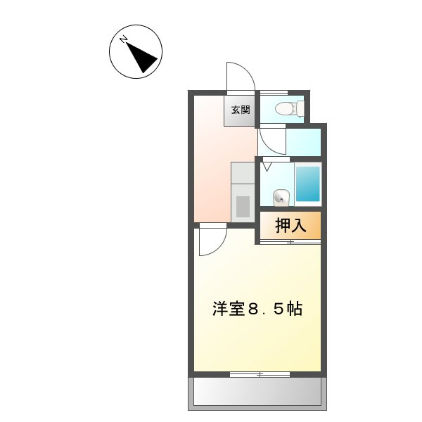ハイツフーキ 305号室 間取り