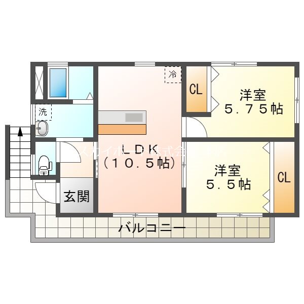 Jハウス 2号室 間取り