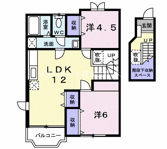 パインツリーA 202号室 間取り