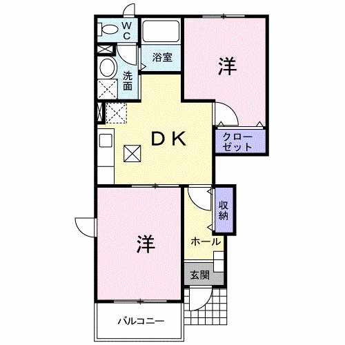 サウスエレガンス　ハギオカ 101号室 間取り