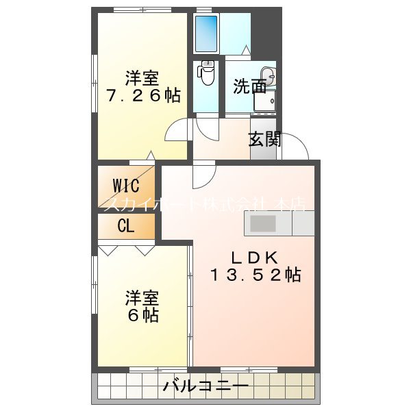 グランディ・ケイ 201号室 間取り