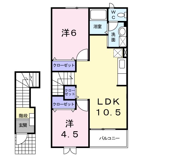 ボヌール 203号室 間取り
