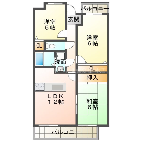 トーカンマンション高丘 405号室 間取り