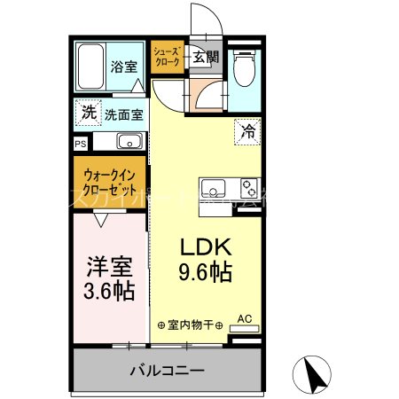 Luce 205号室 間取り