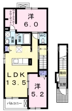 K's HarmonyⅠ 201号室 間取り