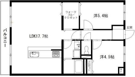 エスペランサAOI 106号室 間取り