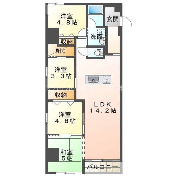 アルコリバーサイド 401号室 間取り