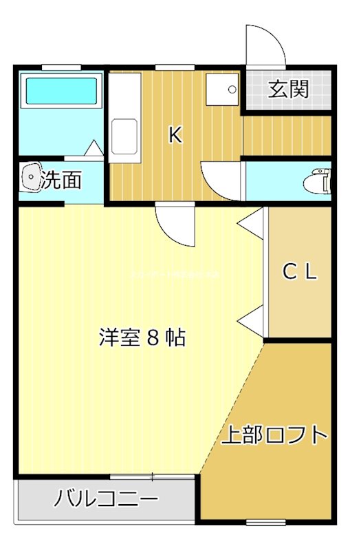 リバーサイドＳ S-3号室 間取り