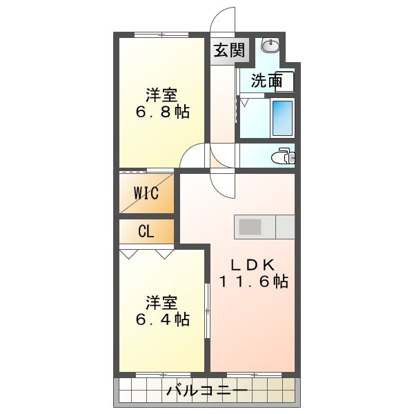 リーフ萩丘 間取り