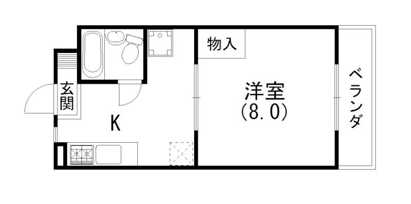 マンションシマノⅠ 102号室 間取り