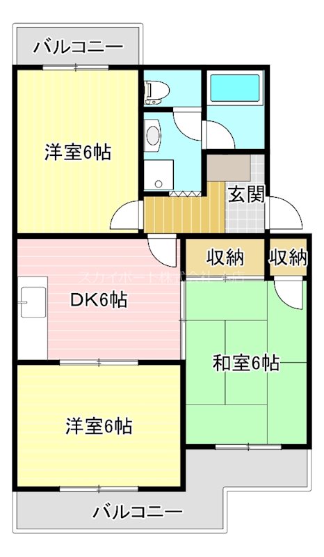 プリムローズ 402号室 間取り