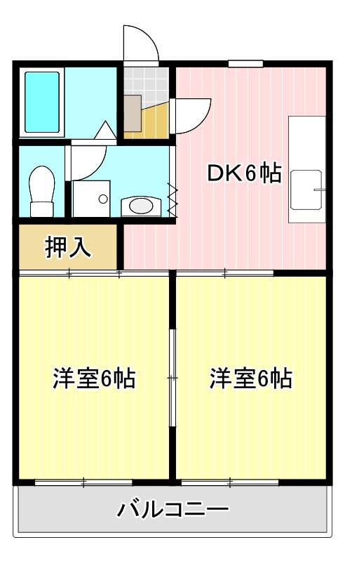 SAINT MAISON 202号室 間取り