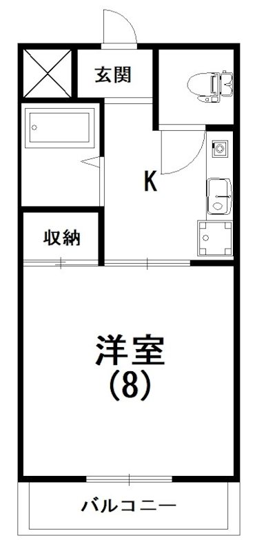 ビアンヌール四ツ池公園 203号室 間取り