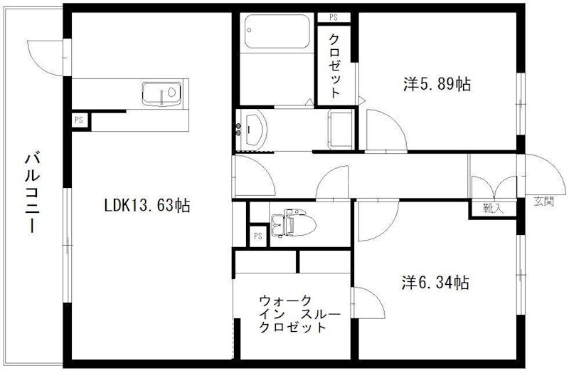 DUNE 303号室 間取り