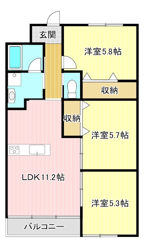 アルコリバーサイド B102号室 間取り