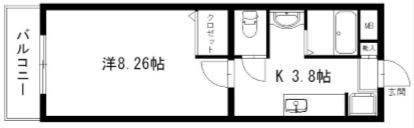 モルト 102号室 間取り