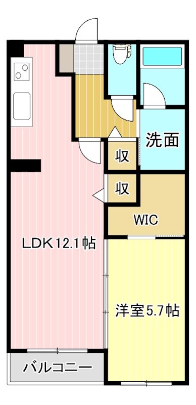 BELL TREE初生 102号室 間取り