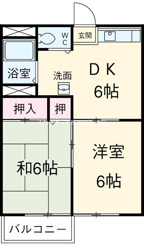 コーポみやざきA 201号室 間取り