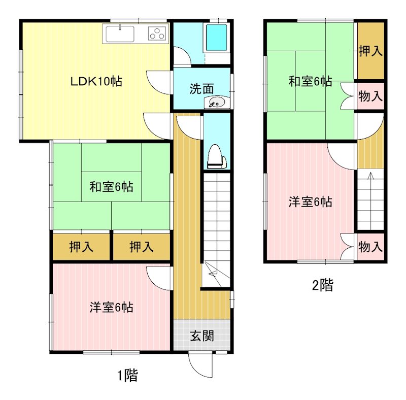 細江町中川貸家 間取り図