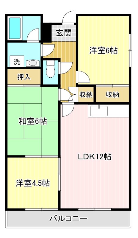 ハイツ四ツ池 間取り