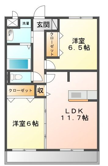 D-room高丘西 間取り