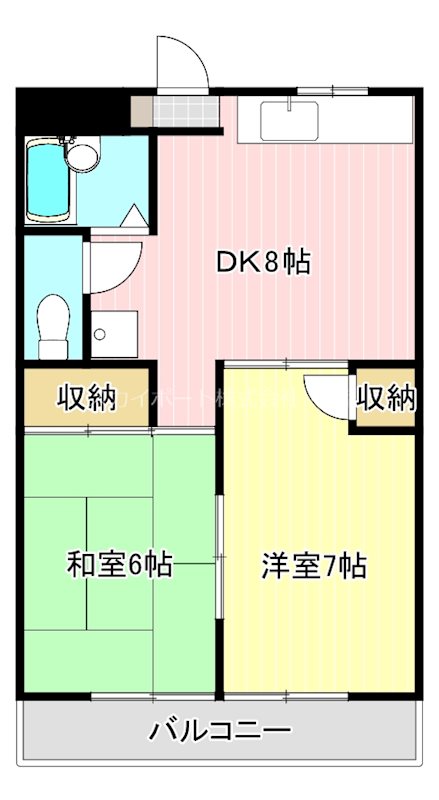 アパーション智秀  4C号室 間取り