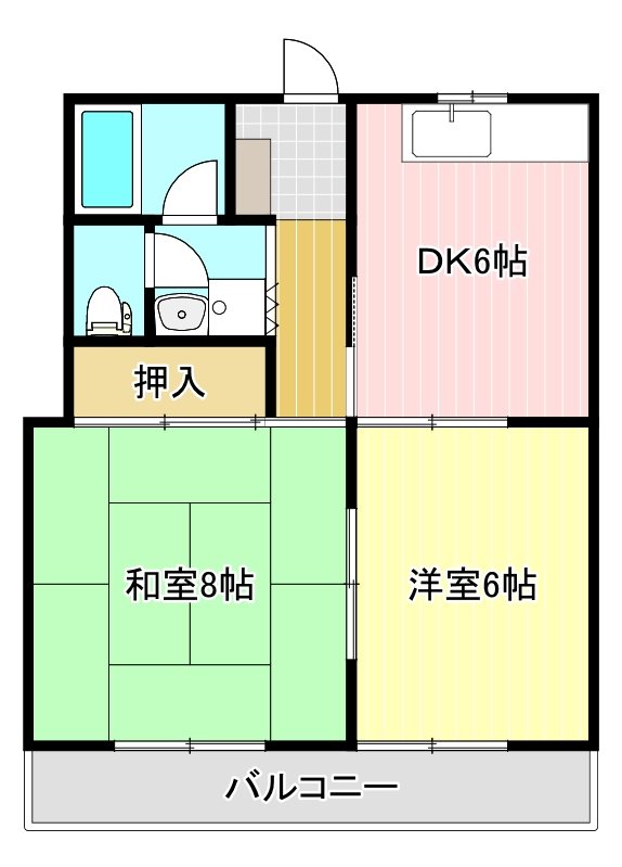 ヒルトップ和合Ⅱ 403号室 間取り