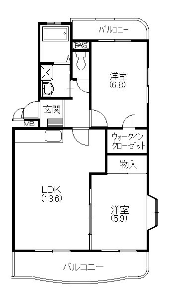 ベルデュール 301号室 間取り