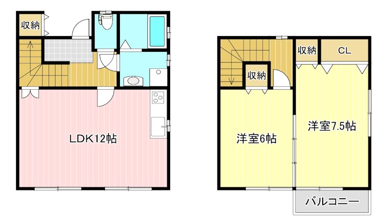リバティハウスⅡ B号室 間取り