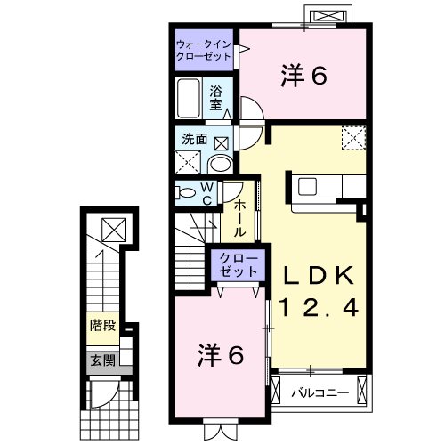メゾンド松 203号室 間取り