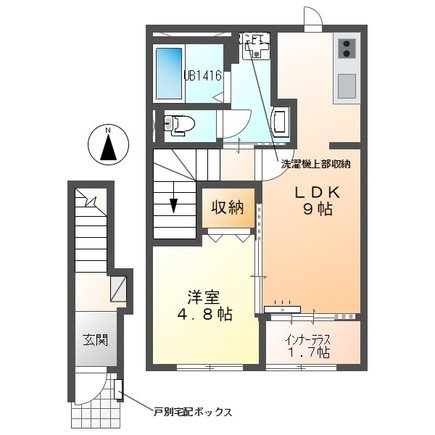COCO LUANA 202号室 間取り