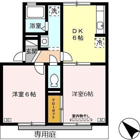 サンチュール葵ヶ丘 102号室 間取り
