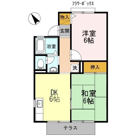 セジュール本田A 103号室 間取り