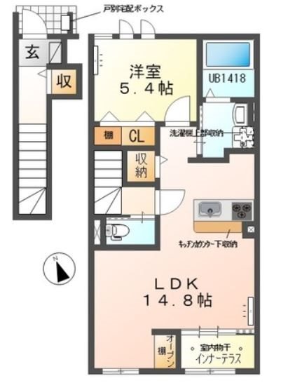 エヌワンド 202号室 間取り
