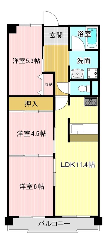 ユニライフ浜松Ⅱ 間取り