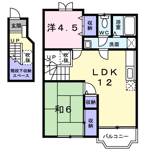 ボヌール 202号室 間取り