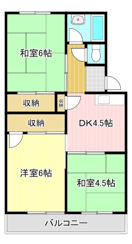 中村マンション 201号室 間取り
