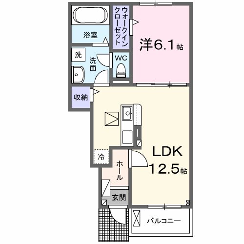 アージャーⅠ 103号室 間取り