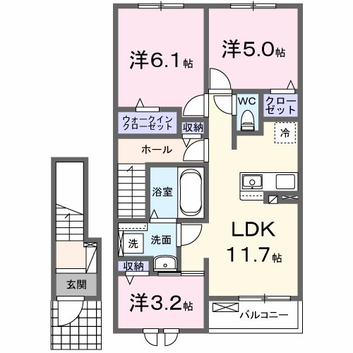 アージャーⅡ 203号室 間取り