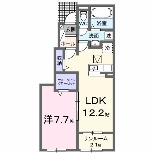 アルコバレーノ 102号室 間取り