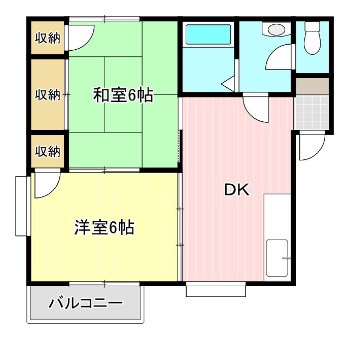 ラベンダーⅠ 201号室 間取り