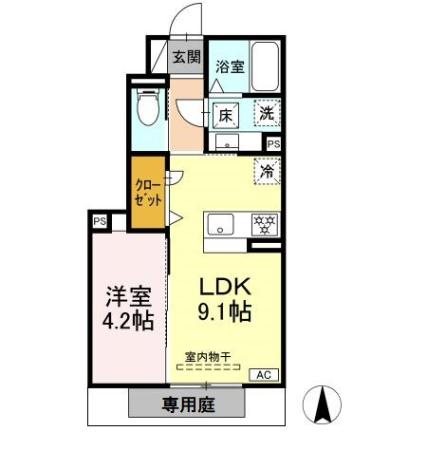 ハルモニア 101号室 間取り