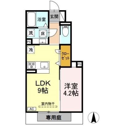 ハルモニア 102号室 間取り