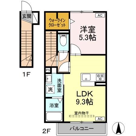 ハルモニア 201号室 間取り